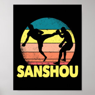 Großartiges Sanshou-Design Chinesisches Kickboxen  Poster