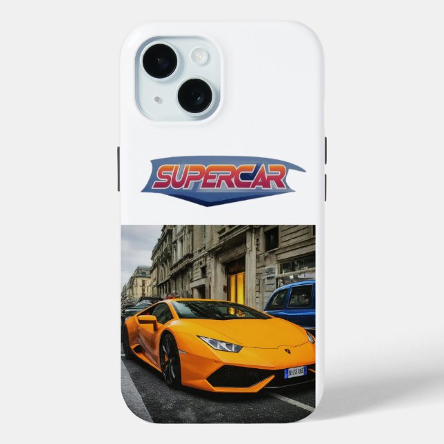 Großartiges Supercar iPhone 15 Case Design. (Rückseite)