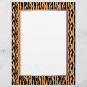 Großartiges Tiger Print Border Stationery