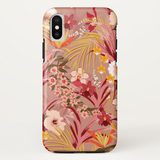 Großartiges Vintages Blumen Case-Mate iPhone Hülle (Rückseite)
