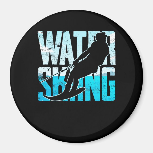 Großartiges Wasserski - Geschenk Wasserski Wassers Magnet (Vorne)