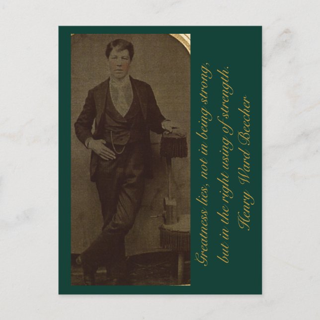 Großartigkeit liegt nicht darin, stark zu sein... postkarte (Vorderseite)