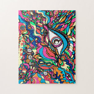 Großauge-abstraktes Kunst-Puzzlespiel Puzzle
