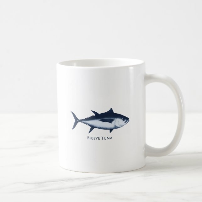 Großauge-Thunfisch-Logo Kaffeetasse (Rechts)
