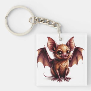 Großäugige Halloween-Fledermaus-Maskottchen-Figur  Schlüsselanhänger