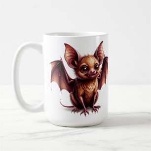 Großäugige Halloween-Fledermaus-Maskottchenfigur � Kaffeetasse