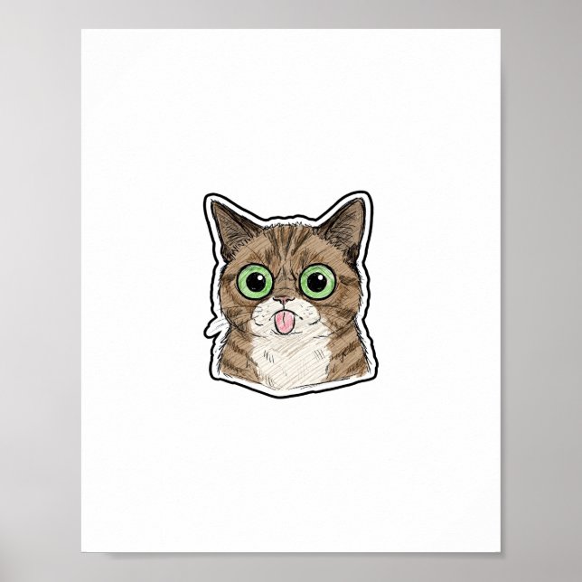 Großäugiges Kätzchen Poster (Vorne)