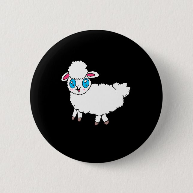 Großäugiges Schaf Button (Vorderseite)