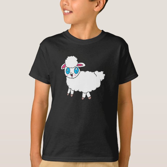 Großäugiges Schaf Kind-Shirt T-Shirt (Vorderseite)