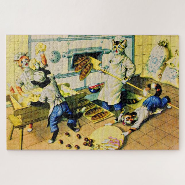 Großbackkatzen Puzzle (Horizontal)