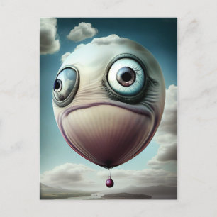 Großballon sieht dir Poster zu Postkarte