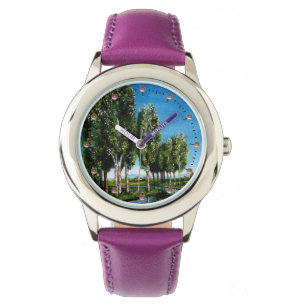 GROSSBÄUME IN DER TUSKANISCHEN LANDSCHAFT ARMBANDUHR