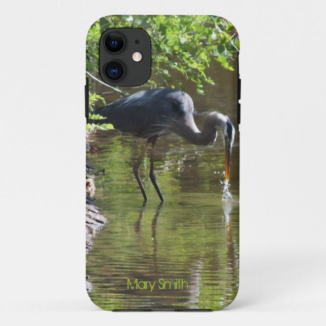 Großblauer Heron Drinking iPhone 5 Fall Case-Mate iPhone Hülle (Rückseite)
