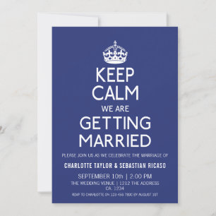 Großbritannien Behielt Calm Wedding Britain Blue C Ankündigung