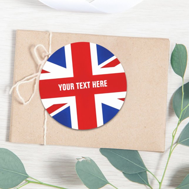 Großbritannien Britische Flagge (UK) Runder Aufkleber (Great Britain United Kingdom British UK Flag Classic Round Sticker)