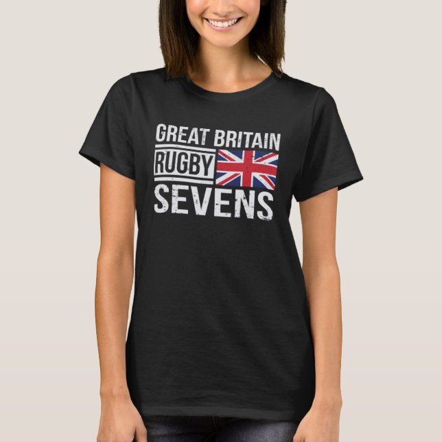 Großbritannien England Rugby Sevens 7s Proud Fans T-Shirt (Vorderseite)