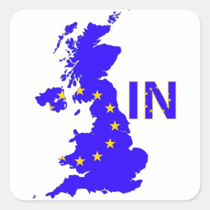 Großbritannien - EU-Mitgliedschaftreferendum 2016 Quadratischer Aufkleber