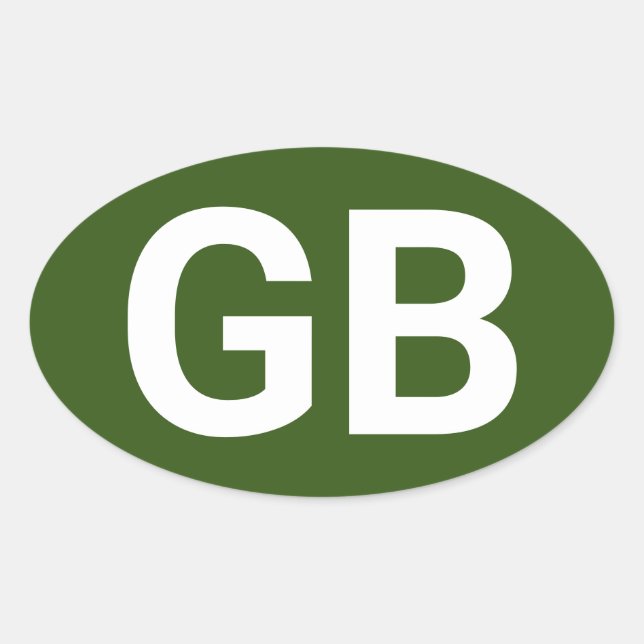 Großbritannien Euro/Grün Ovaler Aufkleber (Vorderseite)