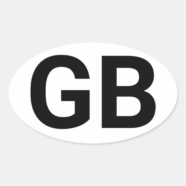 Großbritannien Euro Ovaler Aufkleber (Vorderseite)