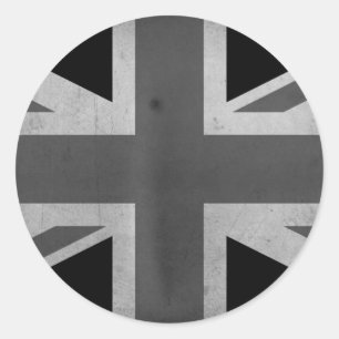 Großbritannien-Flagge SW Runder Aufkleber