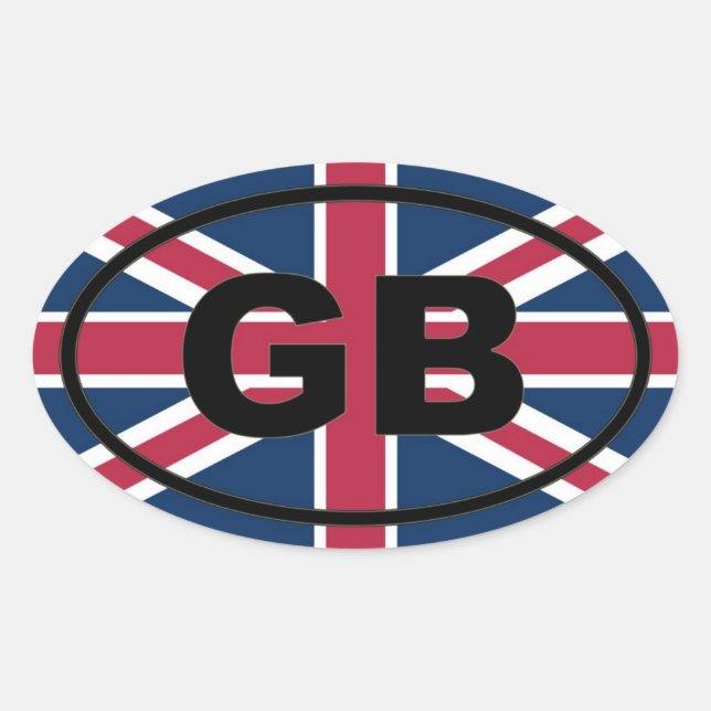 Großbritannien - GB - Europa Ovaler Aufkleber (Vorderseite)