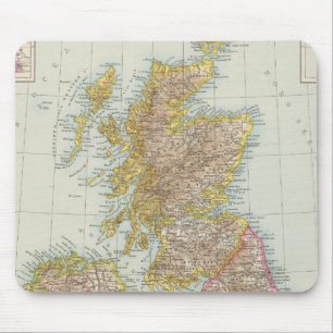 Grossbritannien, Irland - Karte des Vereinigten K Mousepad