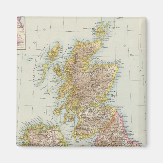 Grossbritannien, Irland - Karte des Vereinigten Kö Magnet (Vorne)