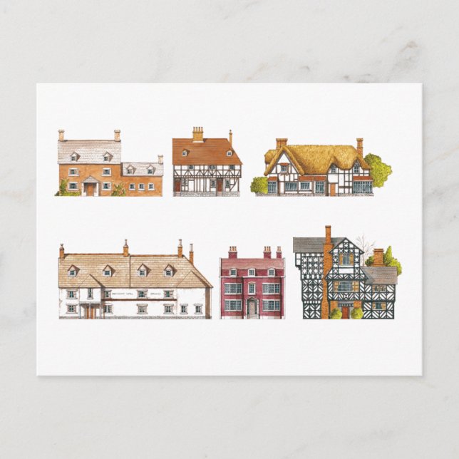 Großbritannien. Landhäuser Postkarte (Vorderseite)