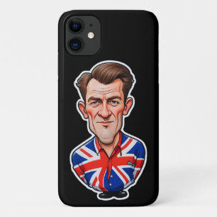 Großbritannien Männerkarikatur mit Flagge der Unio Case-Mate iPhone Hülle