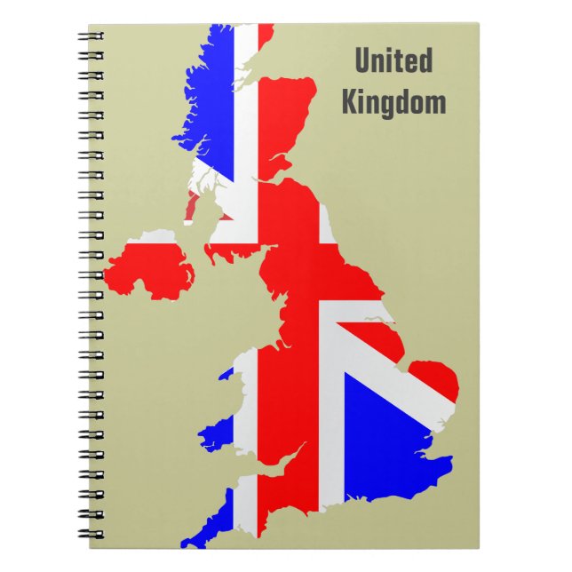 Großbritannien Notebook Notizblock (Vorderseite)