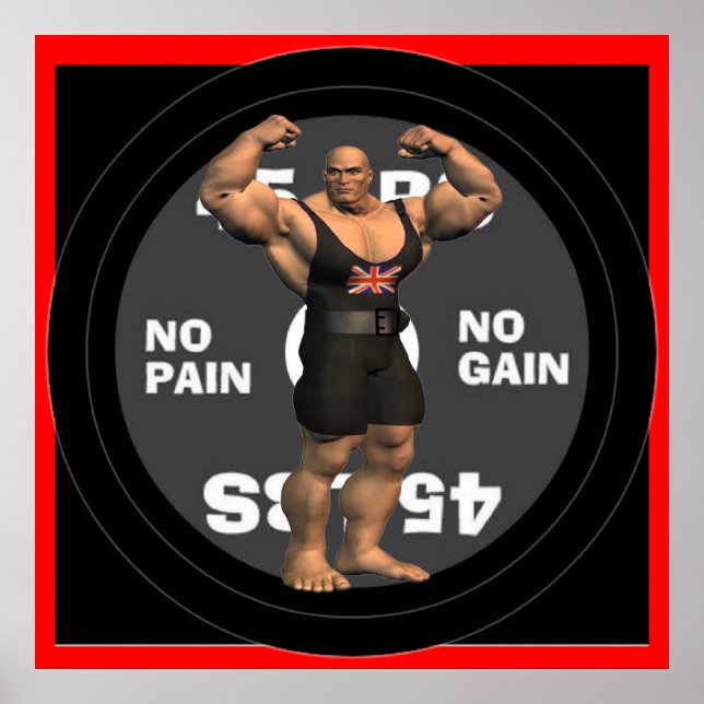 Großbritannien Powerlifter Poster (Vorne)