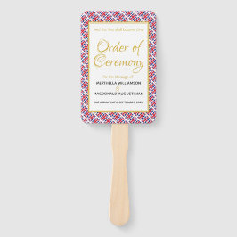 GROSSBRITANNIEN - Programm für Christliche Hochzei Fächer