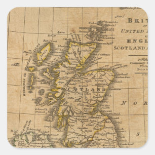 Großbritannien Quadratischer Aufkleber