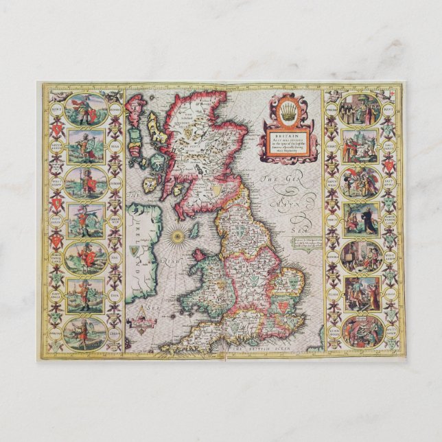 Großbritannien, so wie es in der Zeit vorkommt Postkarte (Vorderseite)