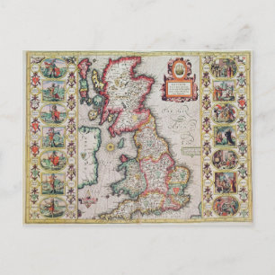 Großbritannien, so wie es in der Zeit vorkommt Postkarte