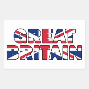 Großbritannien-Sticker Rechteckiger Aufkleber
