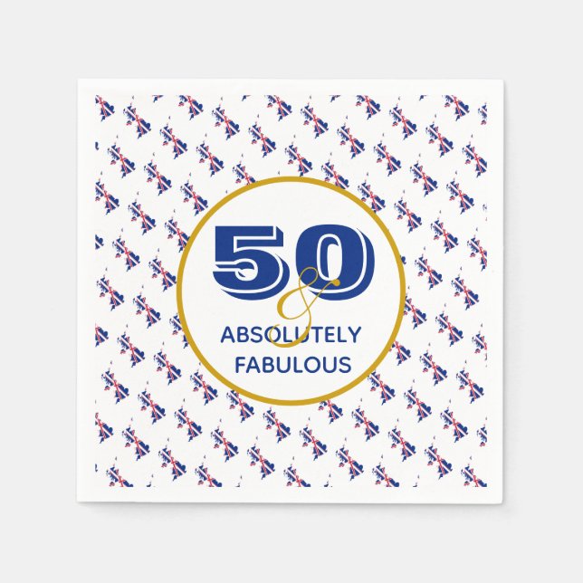 GROSSBRITANNIEN UK 50 Fabulous Birthday Paper Serviette (Vorderseite)