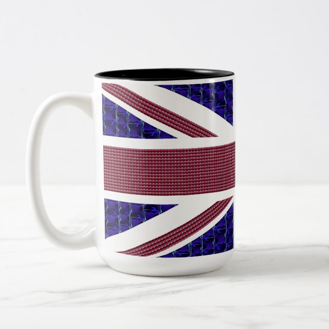 Großbritannien Unabhängigkeitstag, England-Flagge Zweifarbige Tasse (Links)