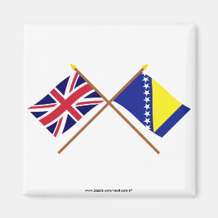 Großbritannien und Bosnien u. Herzegowina Magnet