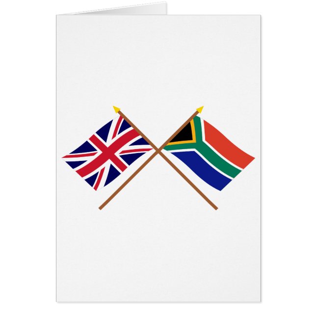 Großbritannien und Südafrika gekreuzte Flaggen (Vorne)