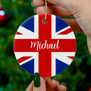 Großbritannien Vereinigtes Königreich Name der Fla Keramik Ornament
