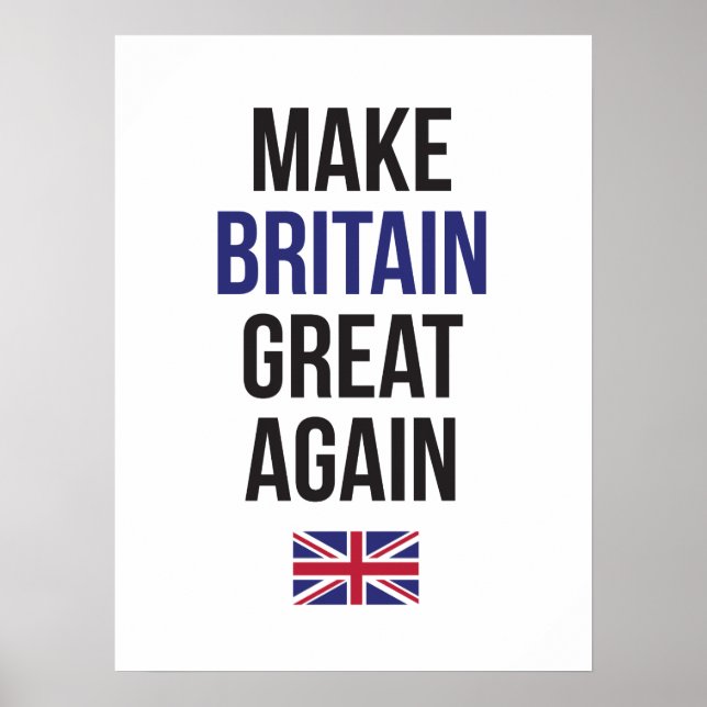 Großbritannien wieder als Großbritannien mit der e Poster (Vorne)