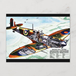 Großbritanniens neue Spitfire Postkarte