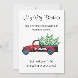Grossbruderankündigung Xmas LKW Feiertagskarte