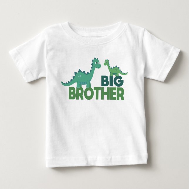 Großbruderdinosaurier-Cartoon Baby T-shirt (Vorderseite)
