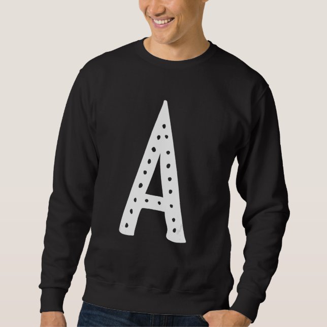 Großbuchstabe A Monogramm Anfangsalphabet Sweatshirt (Vorderseite)