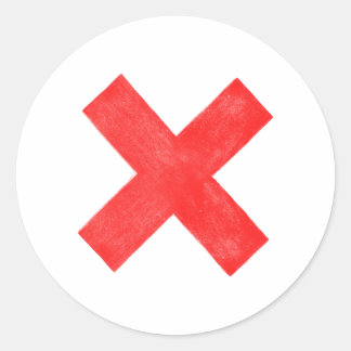 Großbuchstabe x runder aufkleber