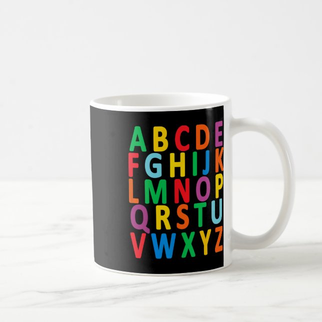 Großbuchstaben Alphabet lernen Abc Boy Girl Kinder Kaffeetasse (Rechts)