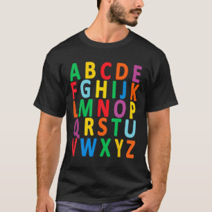 Großbuchstaben Alphabet lernen Abc Boy Girl Kinder T-Shirt