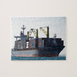 Großcontainerschiff vor Anker Puzzle